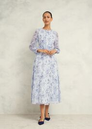 Petite Mariette Dress, Blue Multi, hi-res