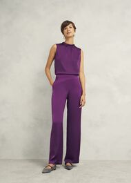 Judith Satin Trouser, Vibrant Purple, hi-res