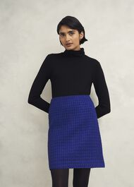 Khloe Skirt with Wool, Cobalt, hi-res