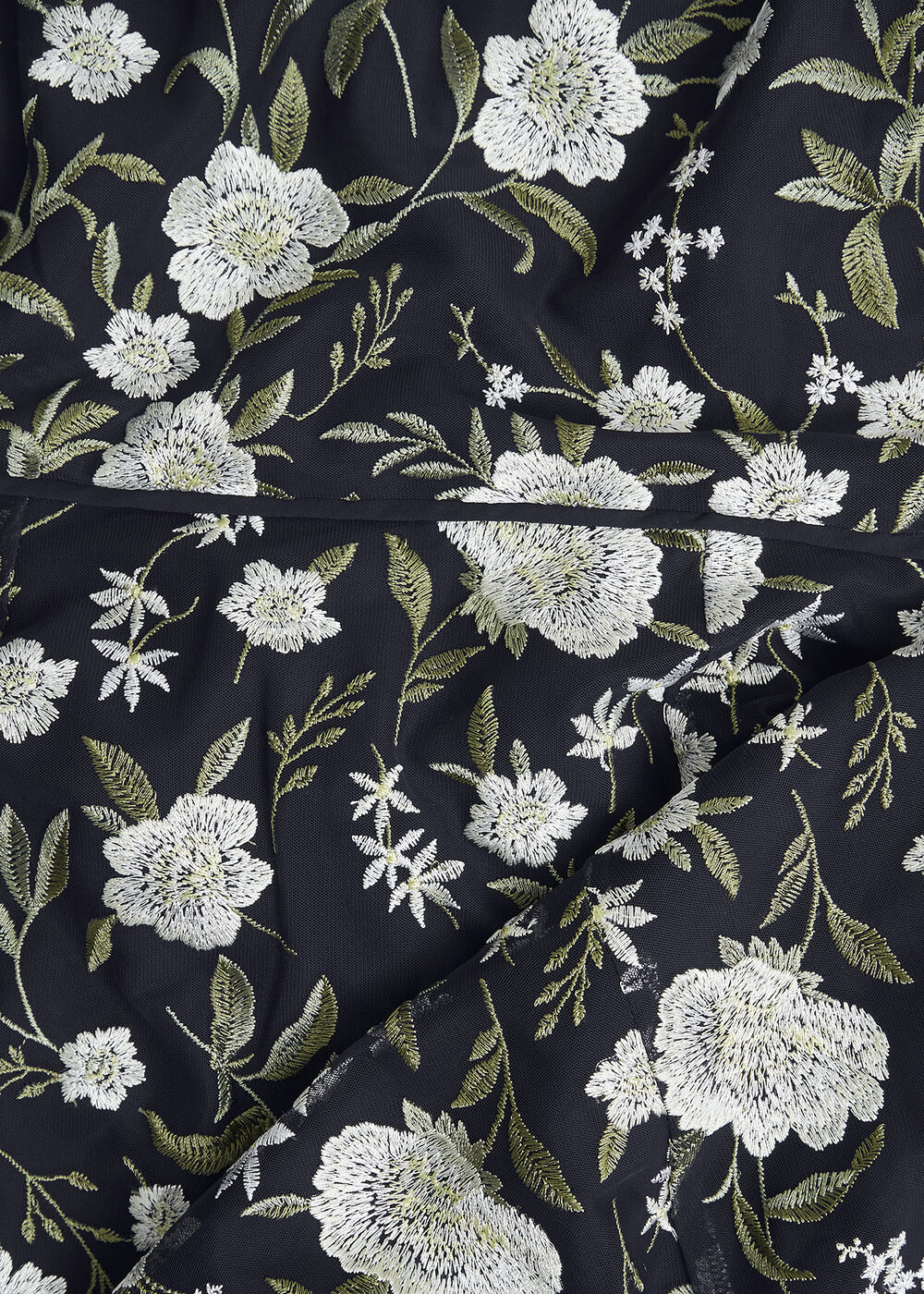 Lois Floral Embroidered Dress, Midnight Yellow, hi-res