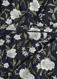 Lois Floral Embroidered Dress, Midnight Yellow, hi-res