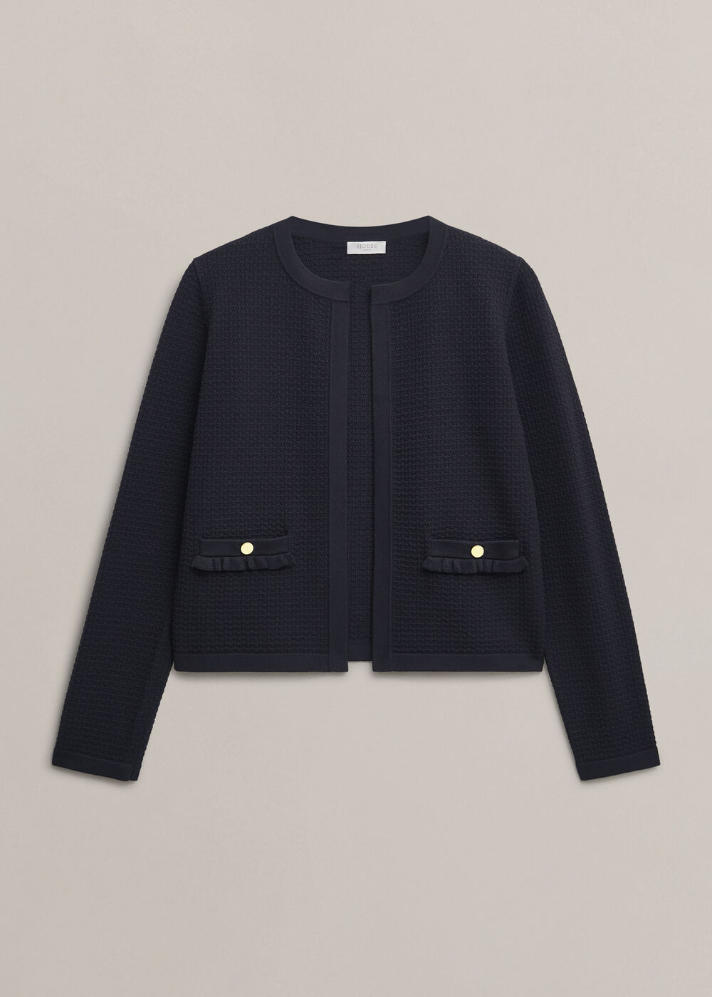 Petra Knitted Jacket, Hobbs Navy, hi-res