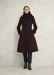 Christie Faux Fur Scarf, Malbec Purple, hi-res