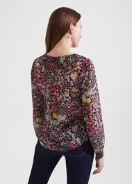 Michelle Floral Blouse, Midnight Multi, hi-res