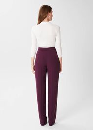 Adelia Straight Pants, Deep Plum, hi-res
