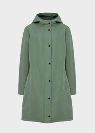 Kathy Water Resistant Parka With Hood, Dark Sage Green, hi-res