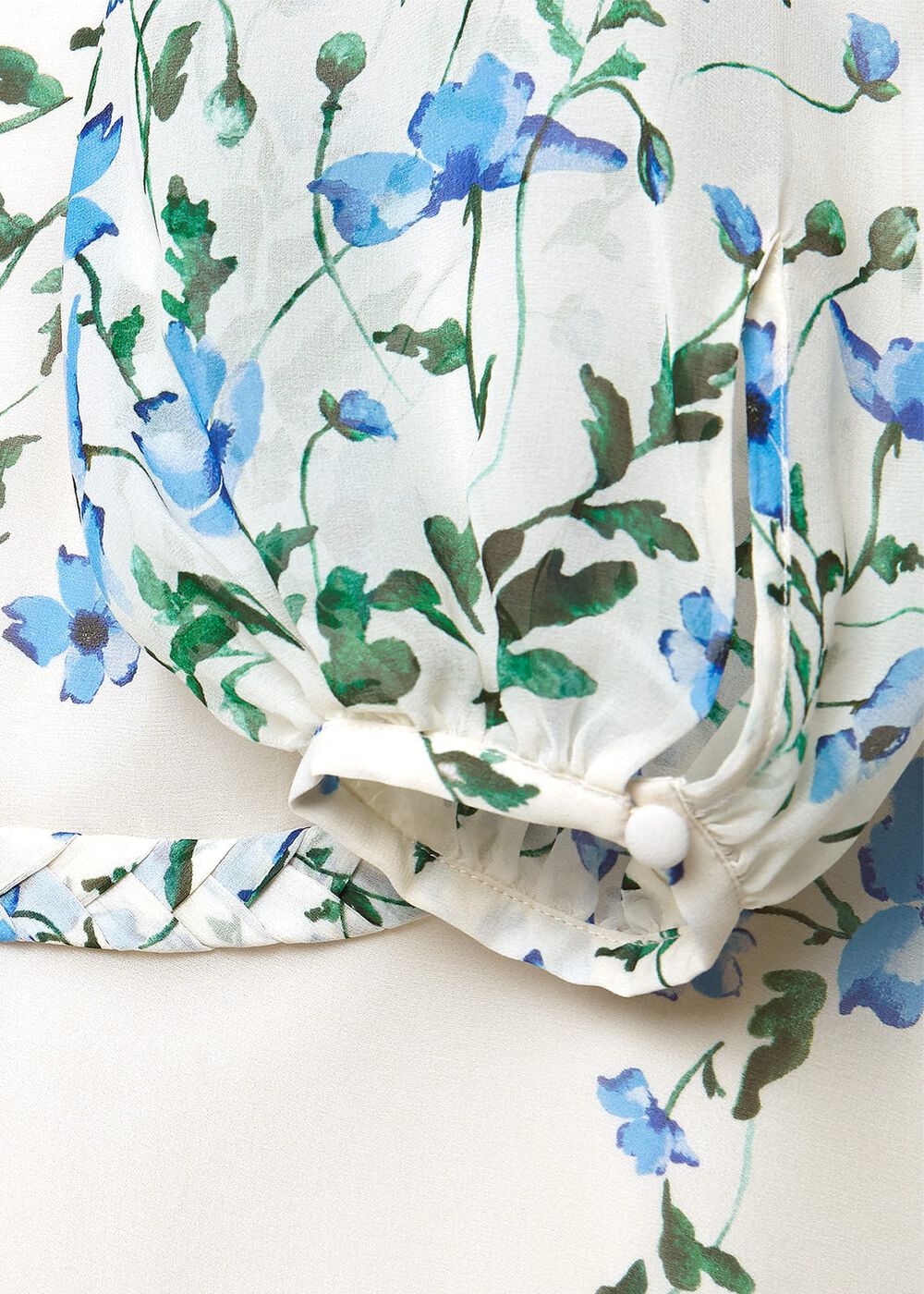 Renee Silk Floral Dress, Cream Multi, hi-res