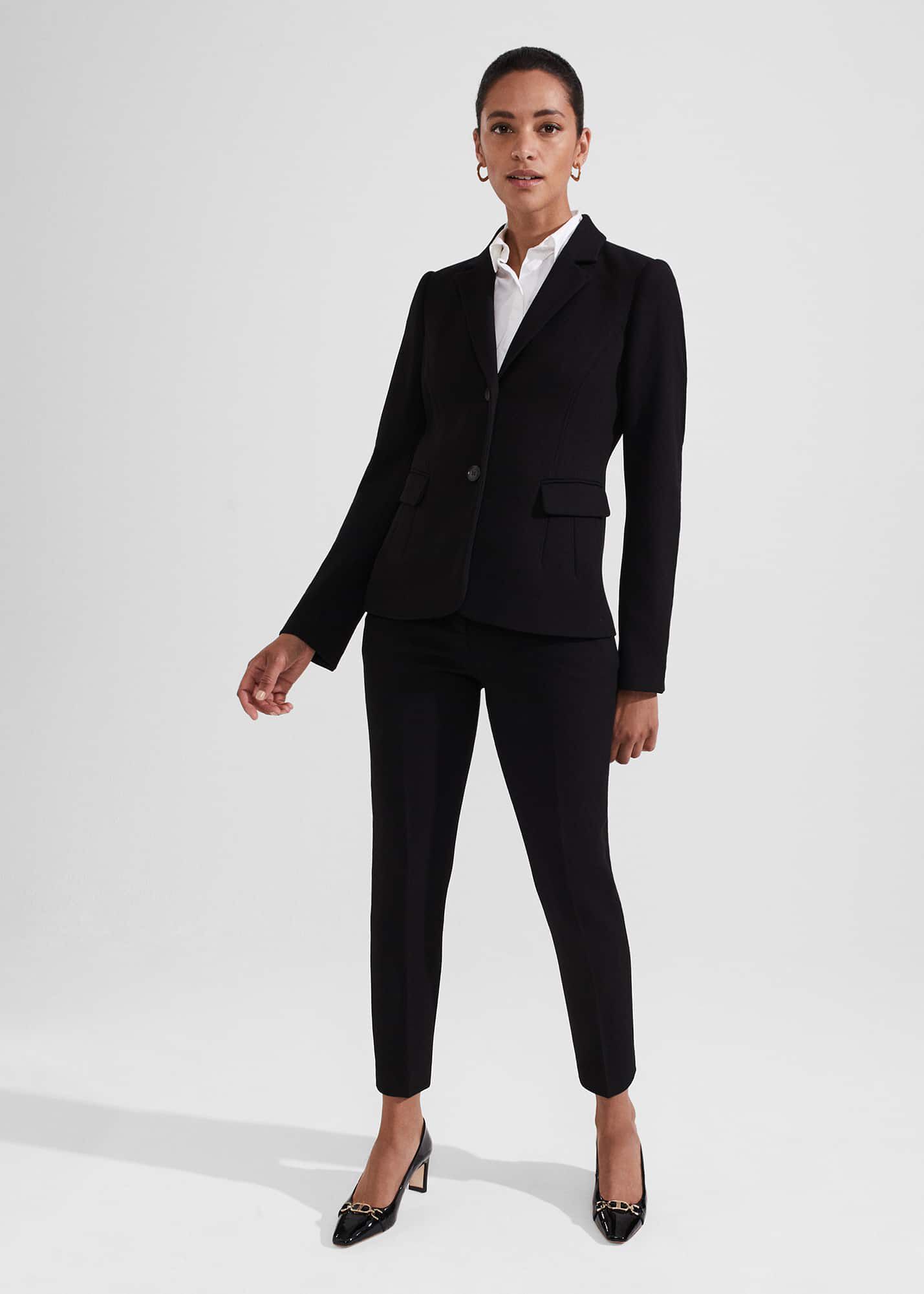 Julianna Chiffon Embellished Trouser Suit in Navy - Roman Originals UK