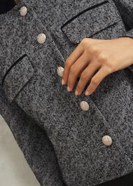 Tammie Wool Blend Jacket, Black Ivory, hi-res