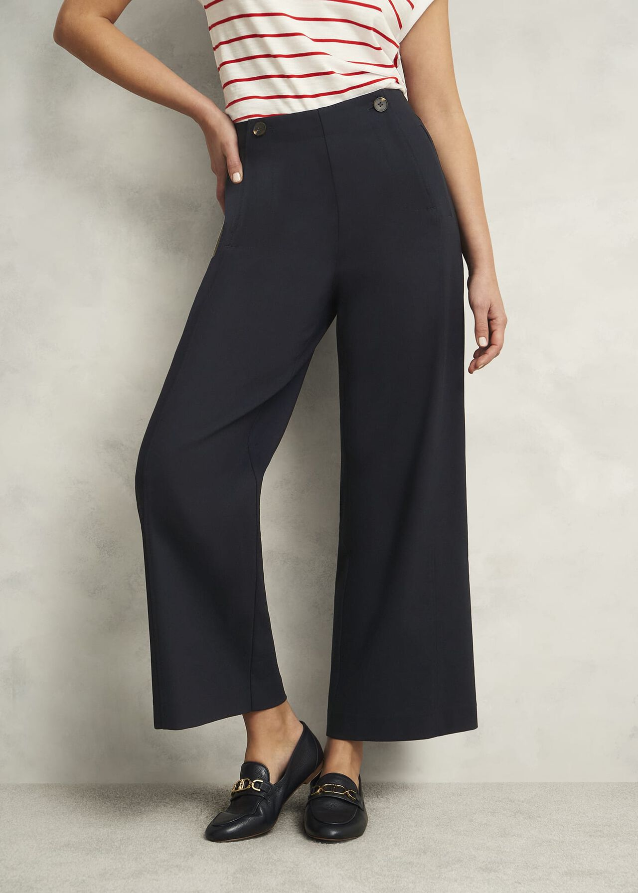 Petite Kimmi Crop Pants, Navy, hi-res