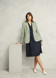 Petite Marietta Linen Jacket, Sage Green, hi-res