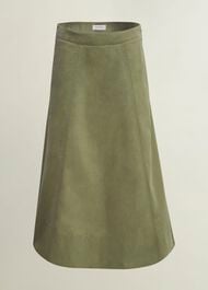 Avril Cotton Skirt, Sage Green, hi-res