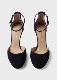 Elliya Suede Court Shoes, Black, hi-res