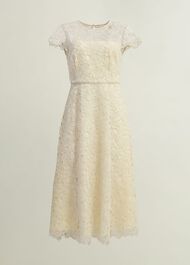 Johanna Lace Dress, Oyster, hi-res