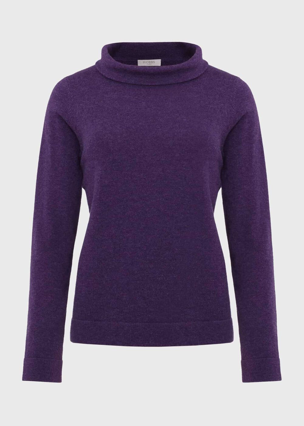 Audrey Wool Cashmere Sweater, Rich Purple, hi-res