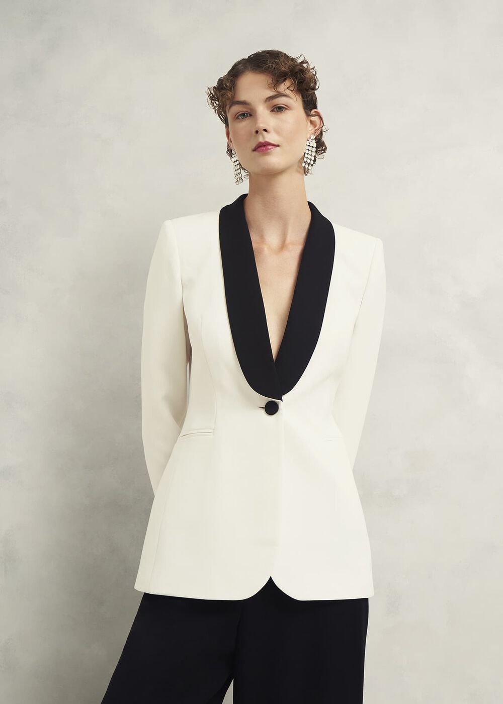 Charlecote Jacket, Ivory Black, hi-res