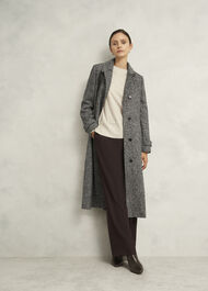 Petite Wendy Wool Blend Coat, Black Ivory, hi-res