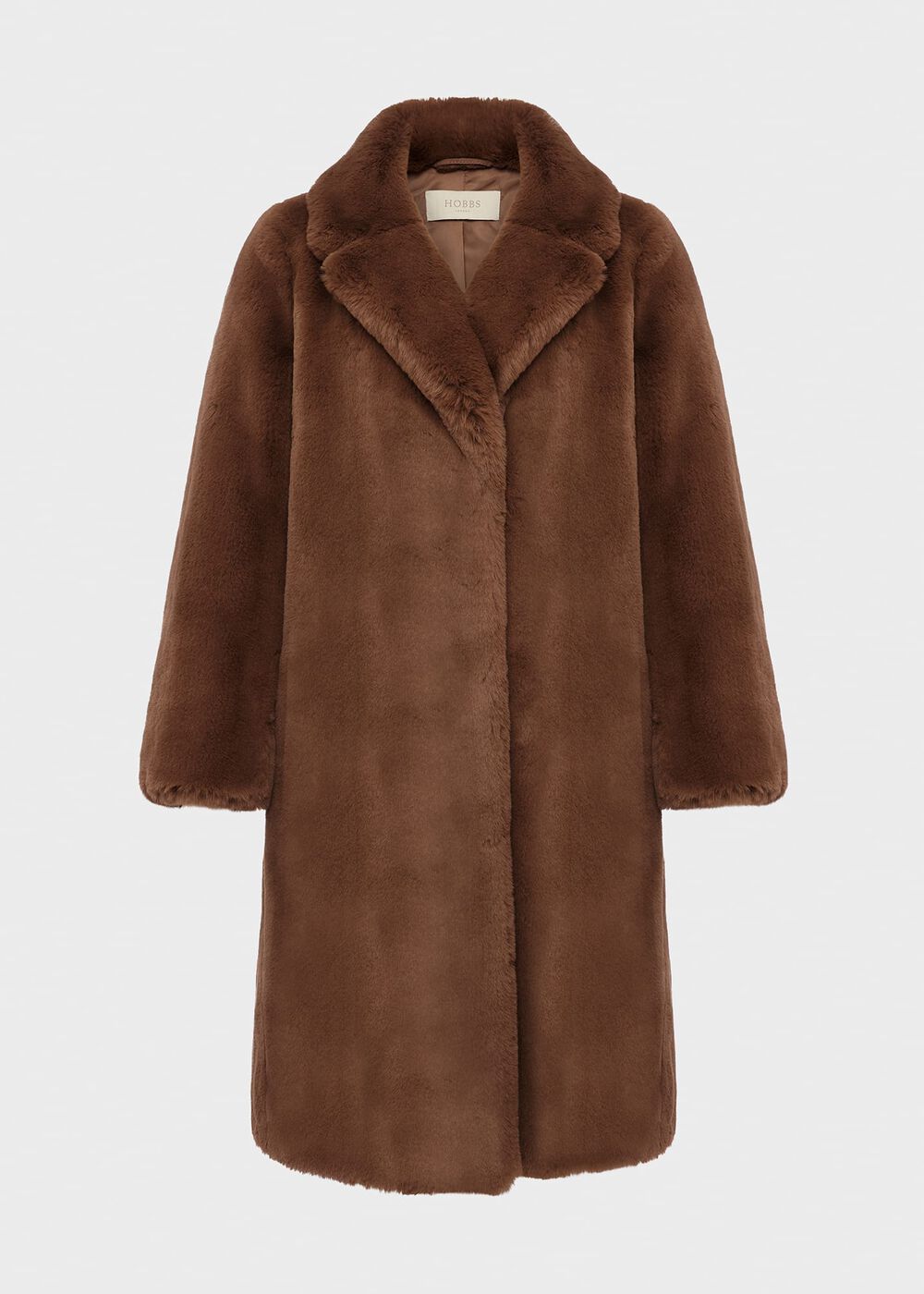 Georgia Faux Fur Coat, Camel, hi-res
