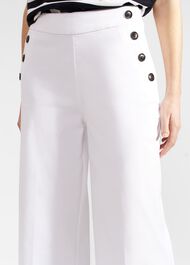 Simone Crop Pants, White, hi-res