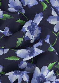 Carly Floral Printed Midi Dress, Midnight Multi, hi-res