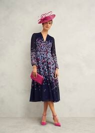 Petite Aurora Dress, Midnight Multi, hi-res