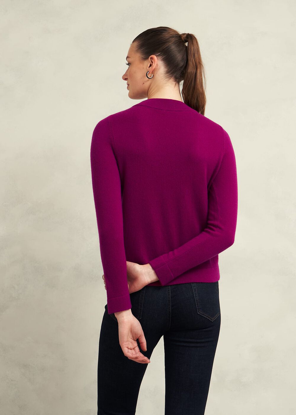 Talia Wool Cashmere Sweater, Dahlia Purple, hi-res