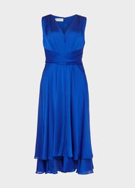 Viola V Neck Dress, Cobalt, hi-res