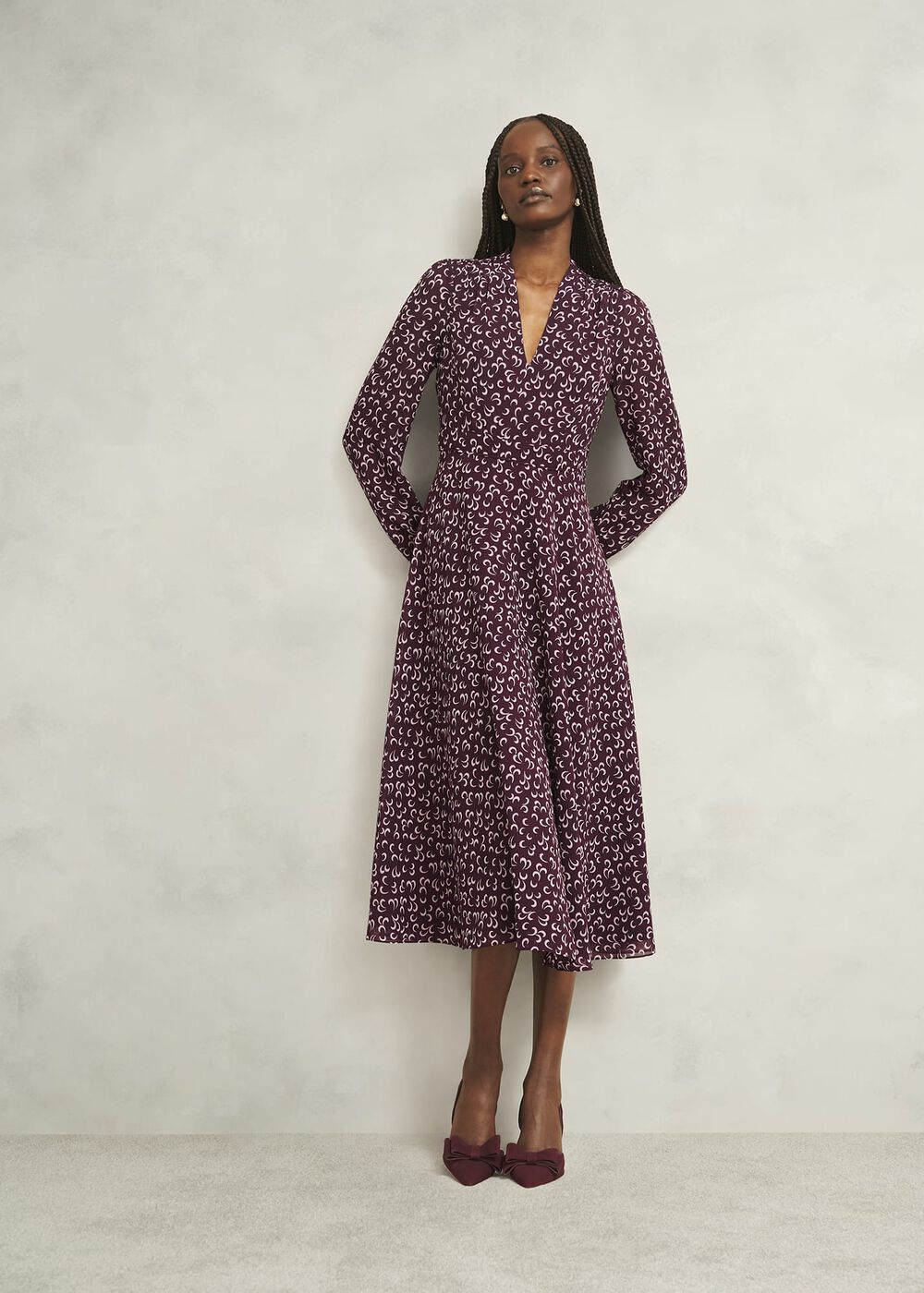 Aurora Dress, Onyx Red Multi, hi-res