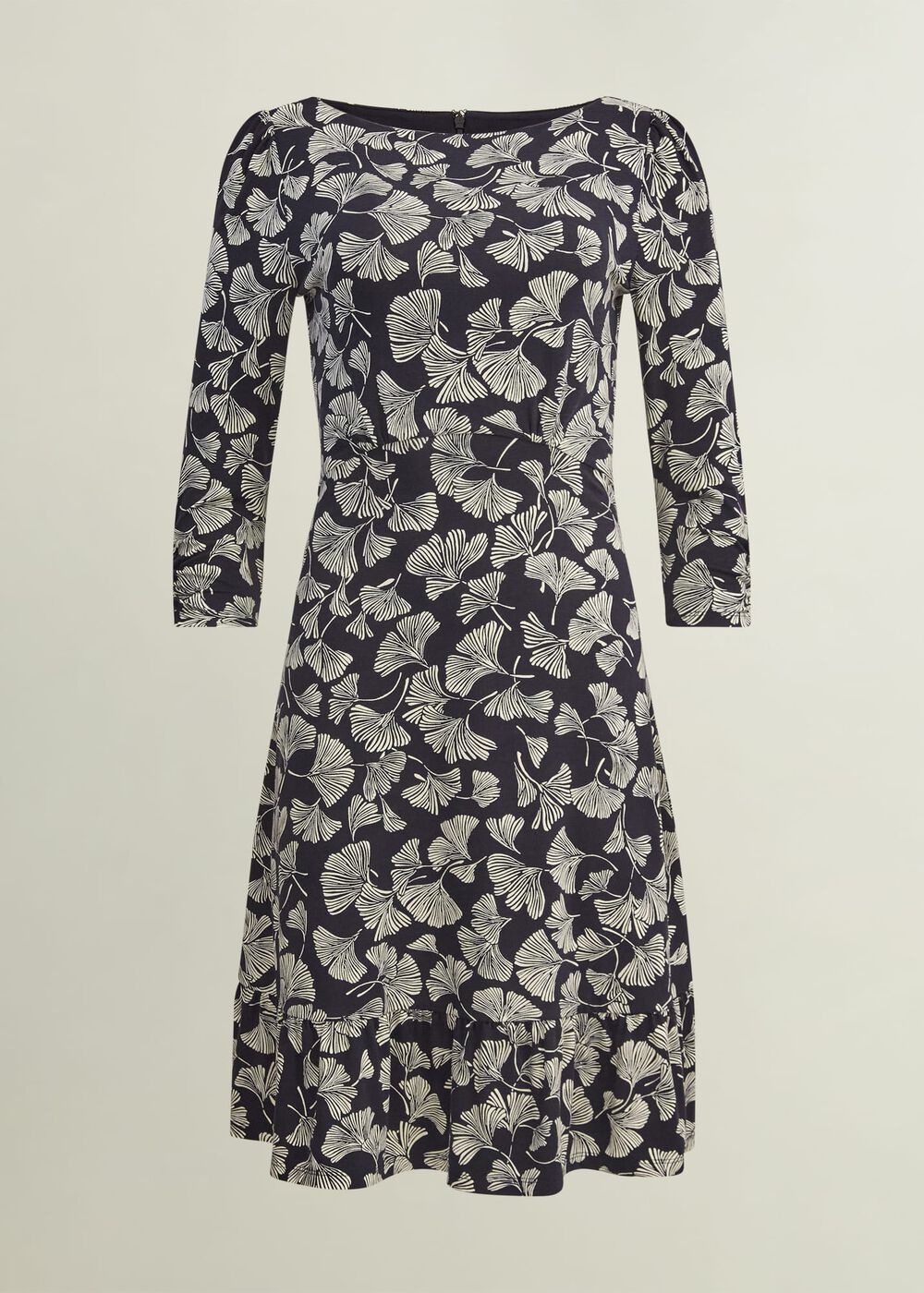 Petite Ginny Jersey Dress, Navy Cream, hi-res