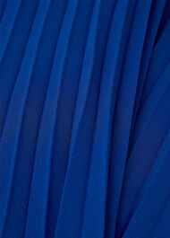 Evelyn Pleated Dress, Cobalt Blue, hi-res