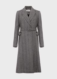 Sian Wool Blend Coat, Black Ivory, hi-res