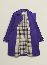 Petite Skylar Shower Resistant Trench Coat, Future Purple, hi-res