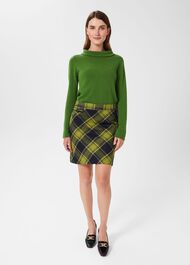 Audrey Wool Cashmere Jumper, Emerald Green, hi-res