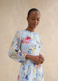 Constance Dress, Pale Blue Multi, hi-res