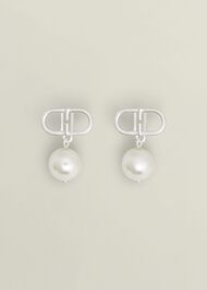Bette  Silver Plated Earrings, Silver, hi-res