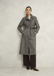 Petite Wendy Wool Blend Coat, Black Ivory, hi-res