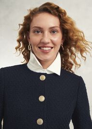 Marie Jacket With Wool, Navy, hi-res