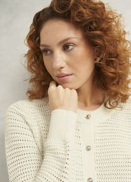 Felicity Cotton Cardigan, Warm Ivory, hi-res