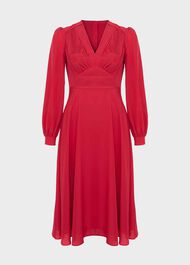 Adrianna Midi Dress, Rouge Pink, hi-res