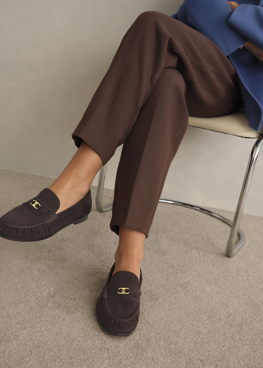 Alana Loafers, Chocolate Brown, hi-res