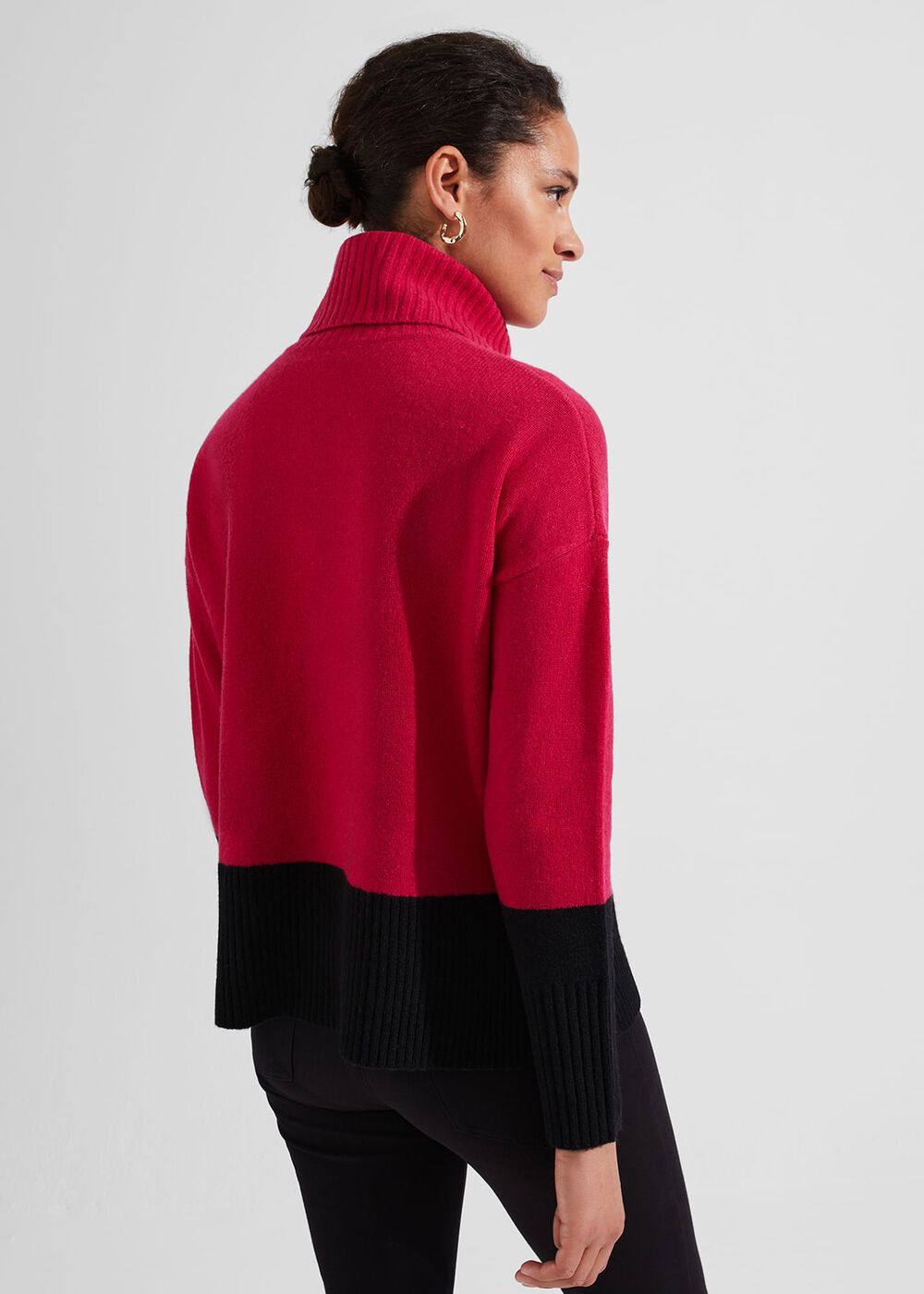 Melodie Merino Wool Jumper, Cerise Black, hi-res