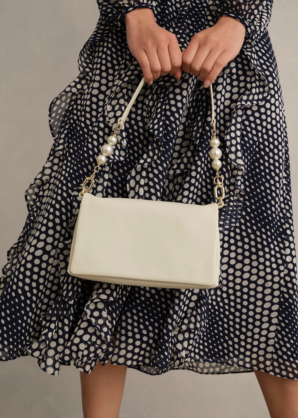 Jas Pearl Clutch, Warm Ivory, hi-res