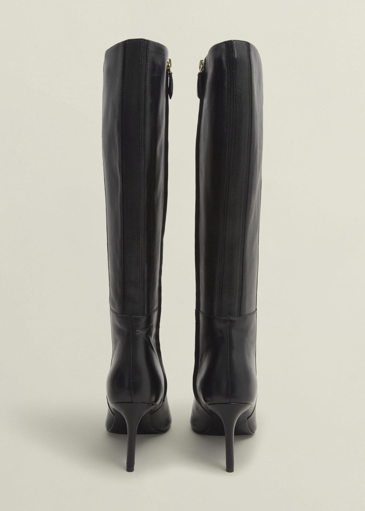 Aliya Leather Knee Boots, Black, hi-res