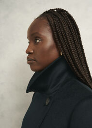 Petite Livia Wool Coat, Dark Green, hi-res