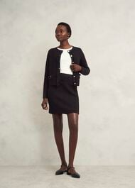 Sairey Sparkle Knitted Skirt , Black, hi-res