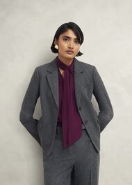 Elsie Wool Blend Jacket, Grey, hi-res