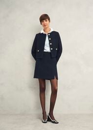 Marie Skirt With Wool, Navy, hi-res