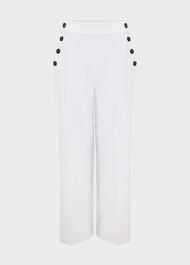 Simone Crop Pants, White, hi-res
