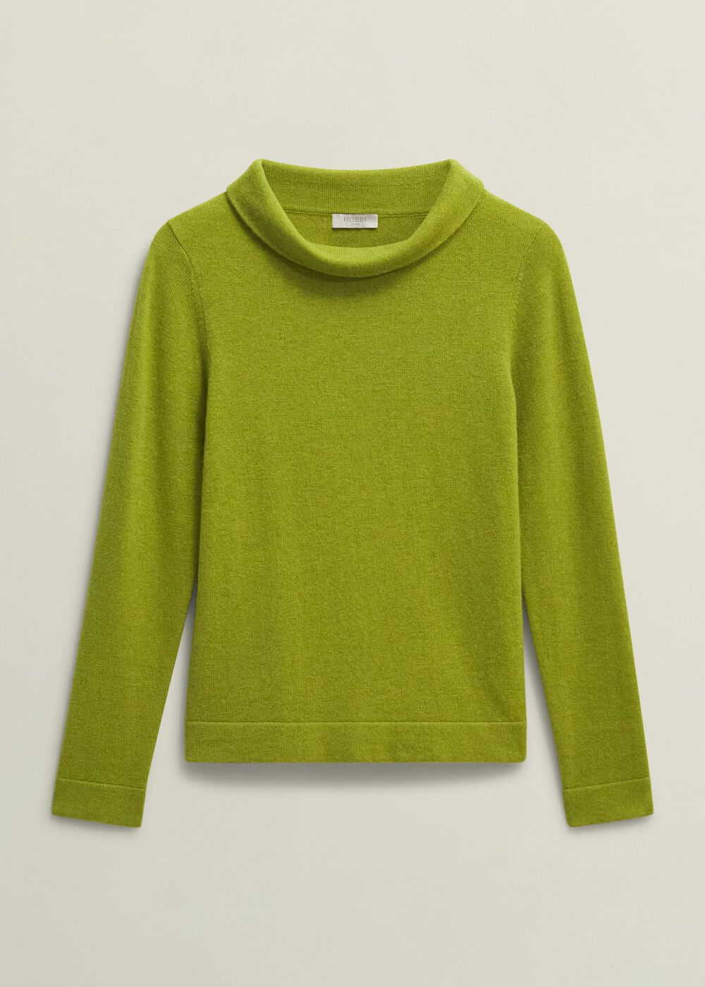Audrey Wool Cashmere Sweater, Lime Green, hi-res