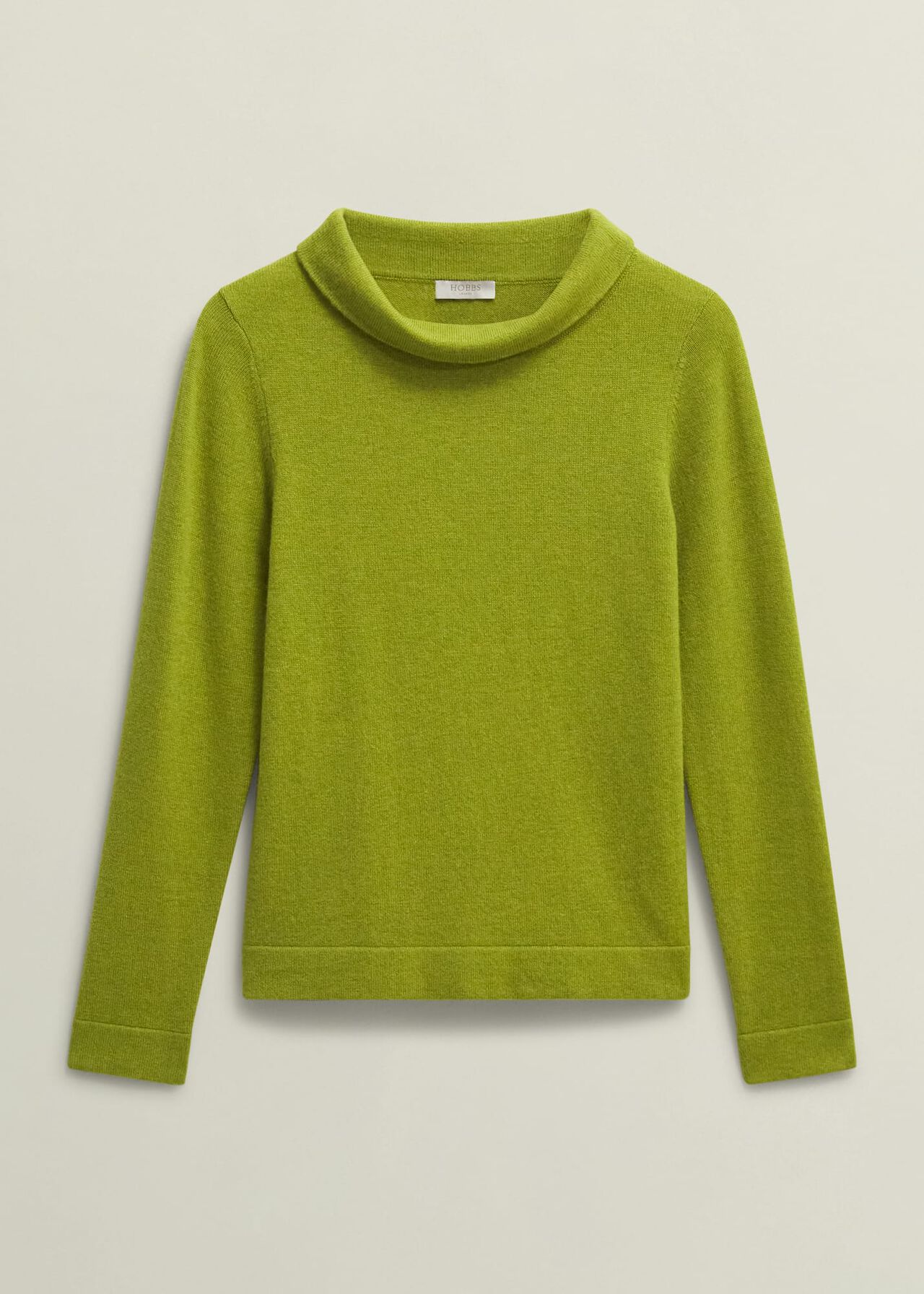 Audrey Wool Cashmere Jumper, Lime Green, hi-res
